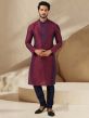 Magenta,Blue Colour Mens Kurta Pajama in Banarasi Silk Fabric.