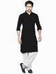 Black Colour Mens Pathani Kurta Pajama in Cotton Fabric.