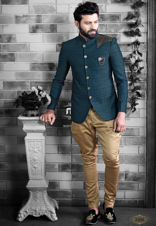 green jodhpuri coat