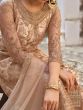 Beige Dori Embroidered Palazzo Style Salwar Suit