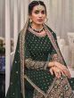 Green Thread Embroidered Sharara Salwar Suit