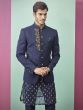 Blue Colour Imported Fabric Jodhpuri Suit.