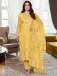 Yellow Pant Style Suit In Viscose