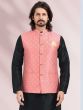 Black Party Wear Kurta Pyjama With Jacket