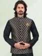 Black Party Wear Kurta Pyjama Set For Men