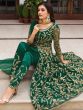 Green Zari Embroidered Slitted Salwar Kameez