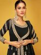 Black Jacketed Flared Anarkali Salwar Suit