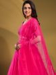 Pink Tiered Bridesmaid Lengha With Dupatta