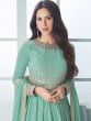 Turquoise Embroidered Anarkali Salwar Kameez