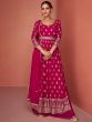 Pink Sequins Embroidered Gathered Salwar Suit