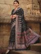 Silk Designer Saree Black Colour.