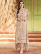 Cream Georgette Suit With Thread Embroidery