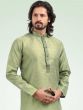 Green Embroidered Festive Kurta Pyjama