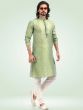 Green Embroidered Festive Kurta Pyjama