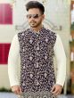 Off White Kurta Pajama With Nehru Jacket