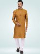 Golden Festive Kurta Pajama Silk