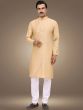 Cream Festive Kurta Churidaar Set