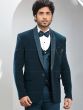 Blue Stone Embellished Mens Tuxedo Suit