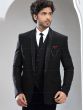 Black Cutdana Embellished Italian Mens Suit