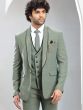 Sage Green Wedding Three Piece Mens Suit