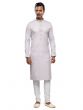 Off White Mens Kurta Pyjama Set In Readymade Silk