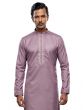 Lilac Festive Wear Kurta Pyjama In Silk For Mens