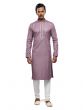 Lilac Festive Wear Kurta Pyjama In Silk For Mens