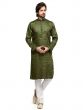 Dark Green Digital Printed Readymade Kurta Pyjama