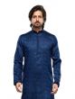 Navy Blue Festive Readymade Printed Kurta Pyjama