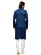 Navy Blue Festive Readymade Printed Kurta Pyjama