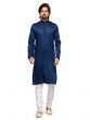 Navy Blue Festive Readymade Printed Kurta Pyjama