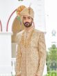 Ivory Color Embroidered Mens Wedding Sherwani