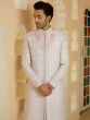 Blush Pink Mens Wear Sherwani Set In Heavy Stone Embroidery 