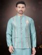 Blue Sequins Embroidered Jacket Styled Kurta Set