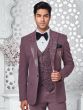 Mauve Pink Mens Three Piece Tuxedo