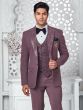 Mauve Pink Mens Three Piece Tuxedo