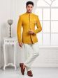 Yellow Jodhpuri Suit For Mens In Heavy Embroidery