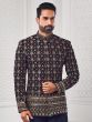 Black Heavy Floral Sequins Embroidered Jodhpuri Suit