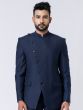 Navy Blue Asymmetric Mens Jodhpuri