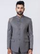 Grey Bandhgala Pattern Jodhpuri Set