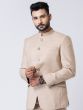 Beige Menswear Jodhpuri In Silk