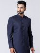 Navy Blue Long Length Mens Jodhpuri Set