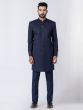 Navy Blue Long Length Mens Jodhpuri Set