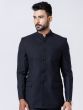 Black Traditional Bandhgala Suit For Mens