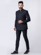 Black Traditional Bandhgala Suit For Mens