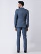 Blue Latest Mens Check Pattern Suit