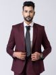 Maroon Cocktail Wear Mens Suit