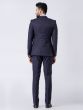 Navy Blue Mens Check Pattern Suit For Mens