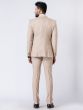 Cream Classic Mens Suit In Imported Fabric