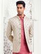 Cream Mens Bandhgala Suit With Kurta